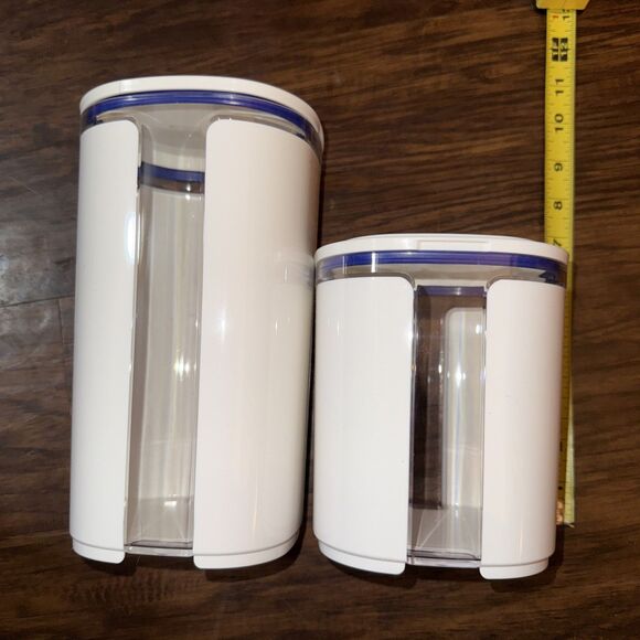Tupperware Candy Holder Storage Container #2376A-3 #2603A-1 White Blue Rare Set - Picture 4 of 7